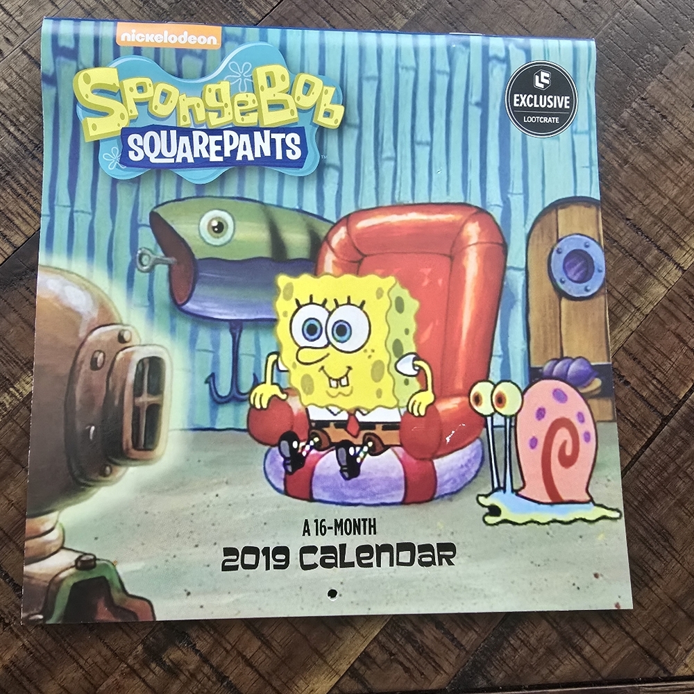 Nickelodeon SpongeBob SquarePants Red and Yellow Calendar
